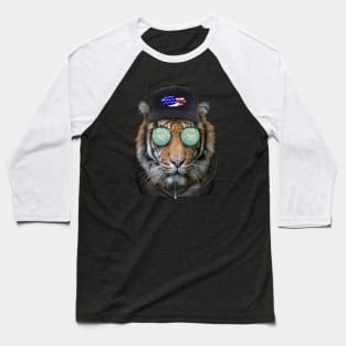 Dressed up Bengal Tiger Baseball T-Shirt